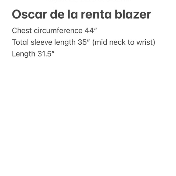 Oscar de la Renta Houndstooth Blazer Suit Coat in Tan and Blue Vintage size 44 - Picture 9 of 9